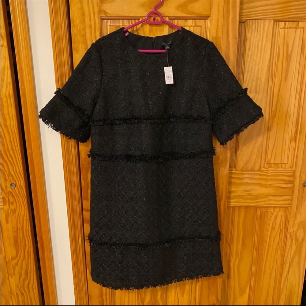 Ann Taylor Black Tweed Dress / SIZE 16 /